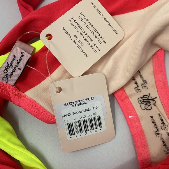 Agent Provocateur Mazzy Red Pink Bikini Set 4/2 NWT - Picture 11 of 11